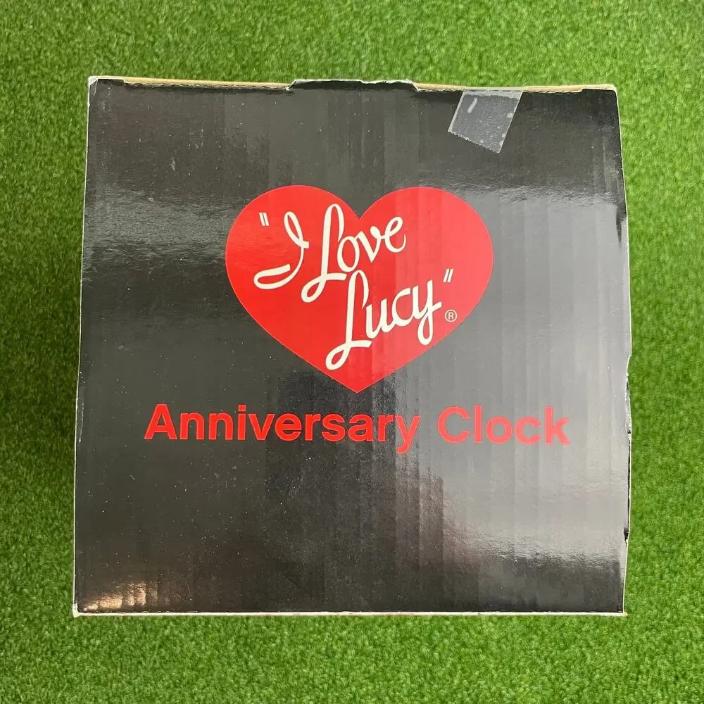 I Love Lucy Anniversary Clock Porcelain Base & Dial Glass Dome